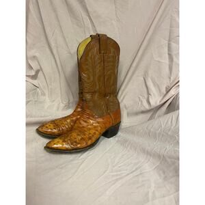 Justin Full Quill Ostrich Boots Men Full Quill Ostrich Western Boots Size 8.5 D